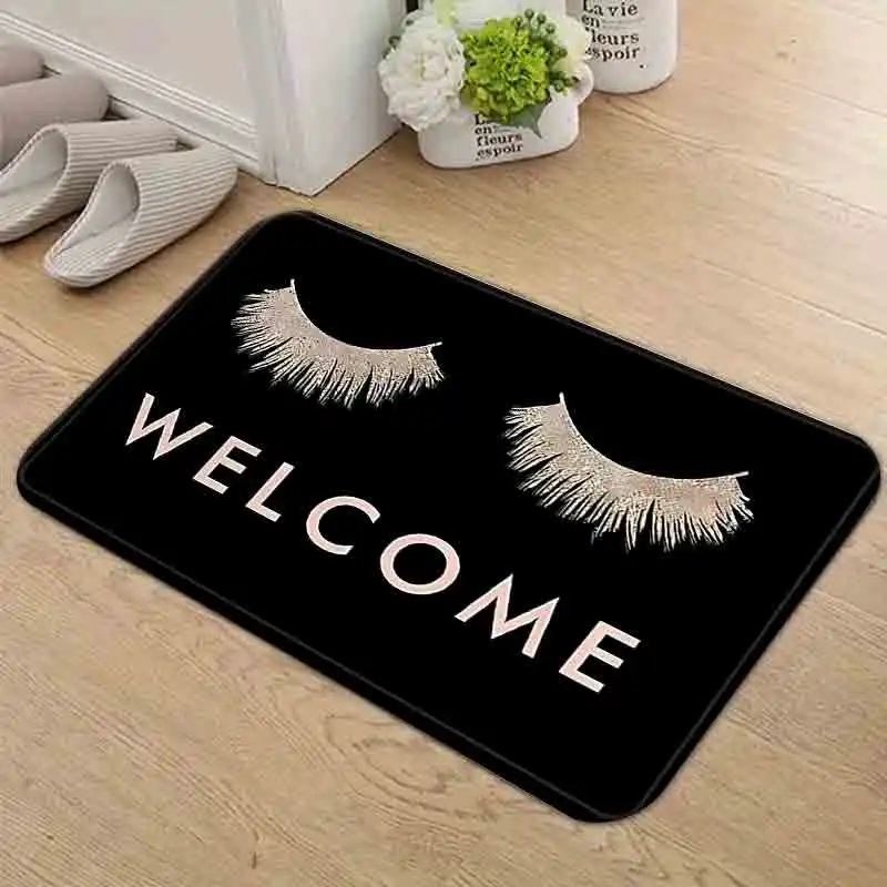 1pc flannel floor matEyelash Print Welcome Non-Slip Doormat Modern Decorative Floor MatNon-slip, machine washable, soft area rug for home living room bedroom kitchen decor
1pc flannel floor matEyelash Print Welcome Non-Slip Doormat Modern Decorative Floor MatNon-slip, machine washable, soft area rug for home living room bedroom kitchen decor
