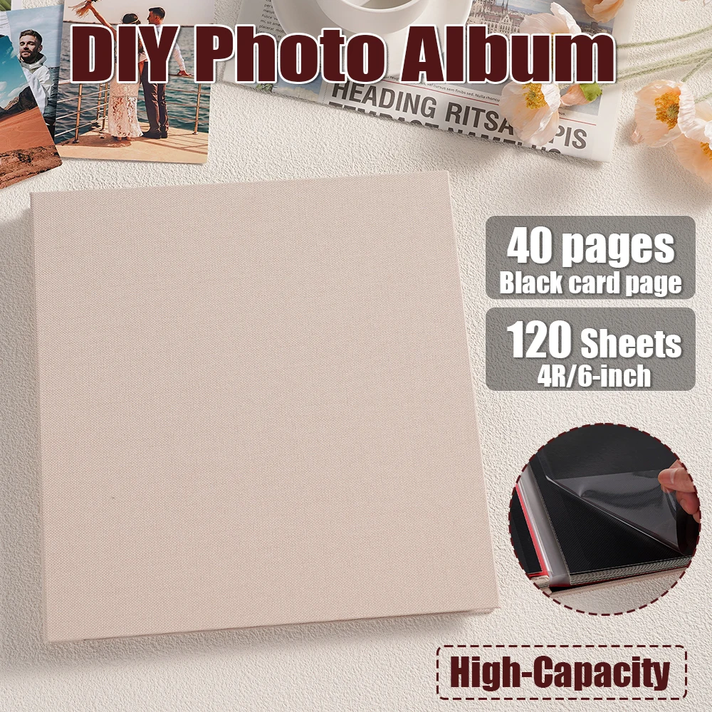 40-page DIY photo album, off-white linen self-adhesive laminated film, 28*27*2.5cm photo album adhesive album commemorative
40-page DIY photo album, off-white linen self-adhesive laminated film, 28*27*2.5cm photo album adhesive album commemorative