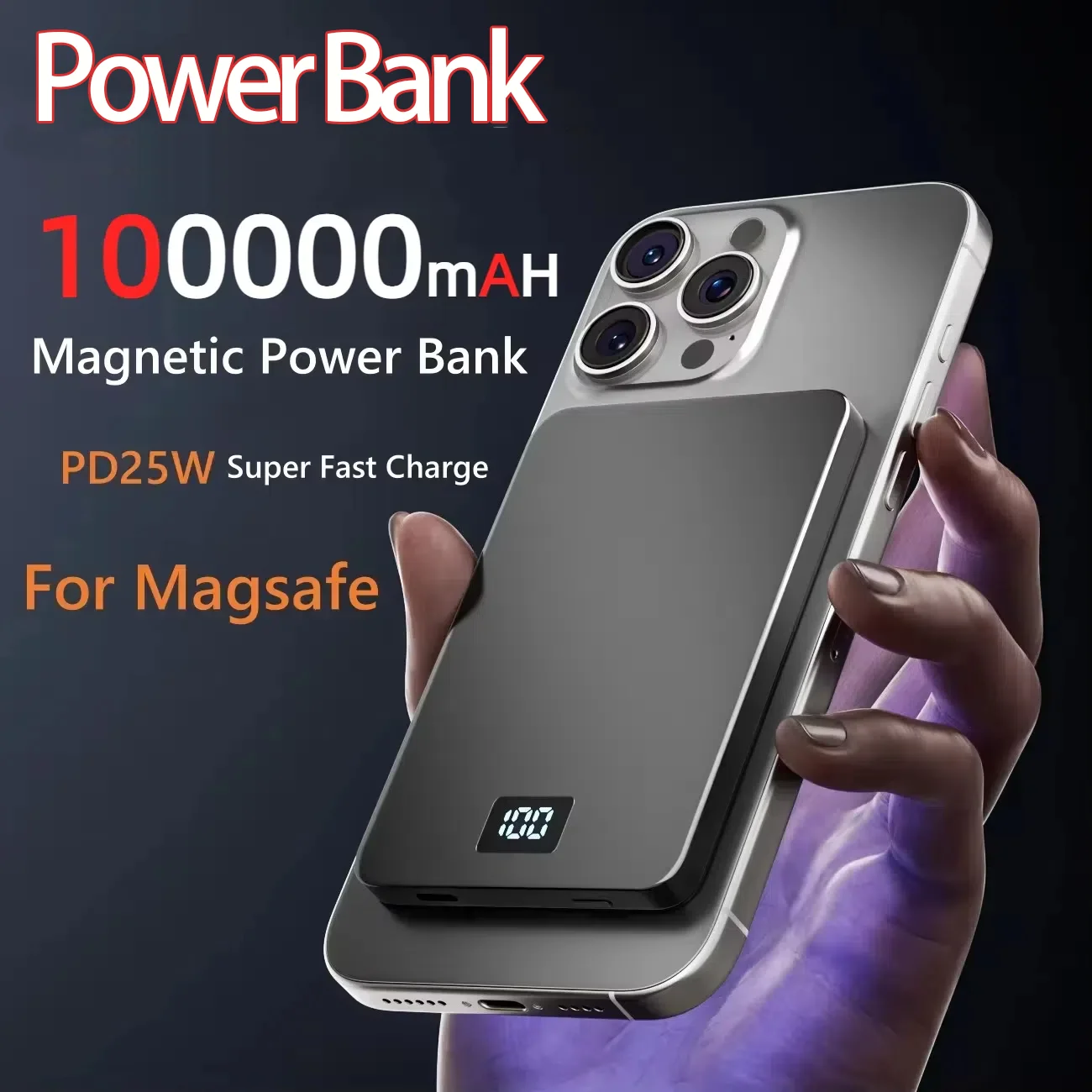 10000mAh Thin Magnetic Wireless Power Bank PD 25W Fast Charging Portable External Battery For Magsafe For iPhone Samsung Xiaomi
10000mAh Thin Magnetic Wireless Power Bank PD 25W Fast Charging Portable External Battery For Magsafe For iPhone Samsung Xiaomi