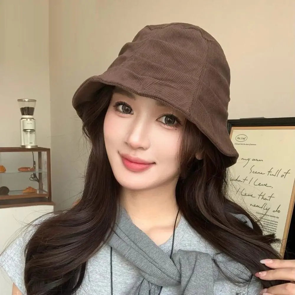 New Adjustable Corduroy Bucket Hat Versatile Pleated Sun Hat Korean Style Fisherman Hat for Women
New Adjustable Corduroy Bucket Hat Versatile Pleated Sun Hat Korean Style Fisherman Hat for Women