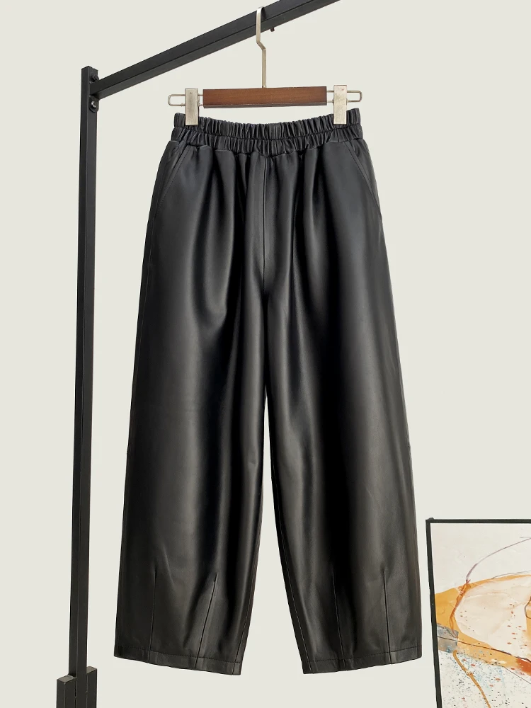 Loose Pants Women's Winter New High Quality Genuine Real Leather Elastic Waist All-Match Sheepskin Ankle-Length
Loose Pants Women's Winter New High Quality Genuine Real Leather Elastic Waist All-Match Sheepskin Ankle-Length