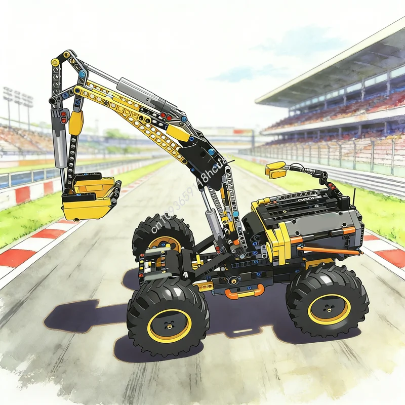 1037pcs MOC Wheeled Excavator Technical Model Building Blocks Festival Gift Construction DIY Creative Education Toy Idea
1037pcs MOC Wheeled Excavator Technical Model Building Blocks Festival Gift Construction DIY Creative Education Toy Idea
