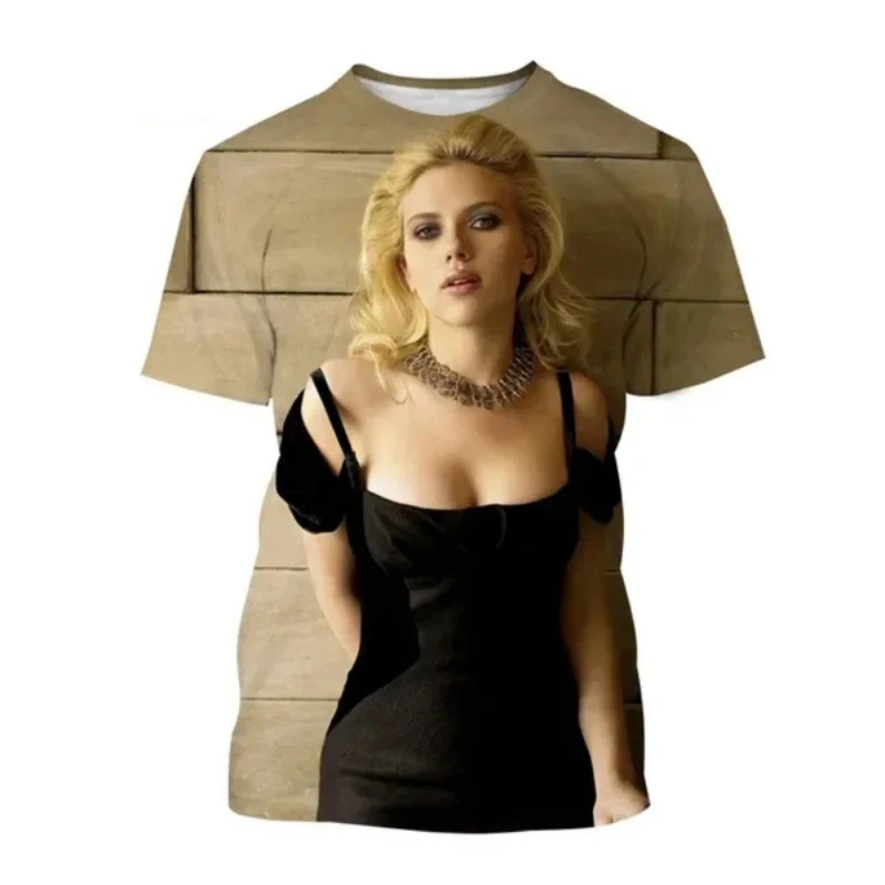 New pop sexy female singer Scarlett Johansson 3D printed T-shirt Fashion men's Harajuku Street unisex top T-shirt
New pop sexy female singer Scarlett Johansson 3D printed T-shirt Fashion men's Harajuku Street unisex top T-shirt