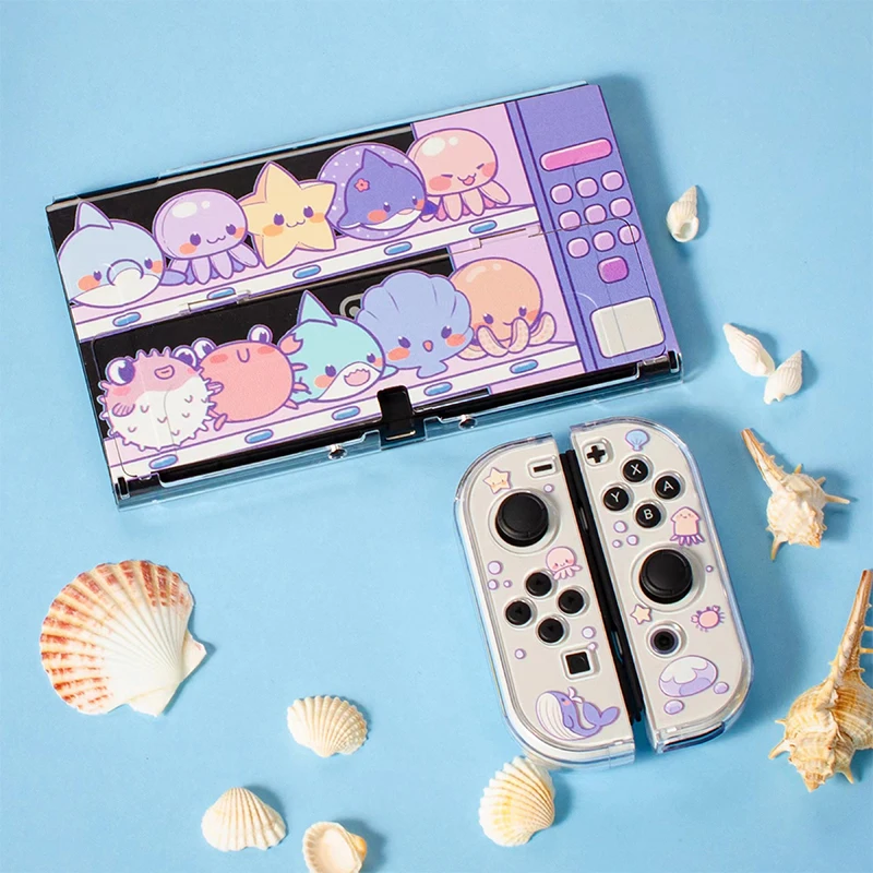 NEW For Nintendo Switch OLED Protective Case Cute Sea Animal Split Hard PC Cover JoyCon OLED Shell for Nintendo Switch Game Case
NEW For Nintendo Switch OLED Protective Case Cute Sea Animal Split Hard PC Cover JoyCon OLED Shell for Nintendo Switch Game Case