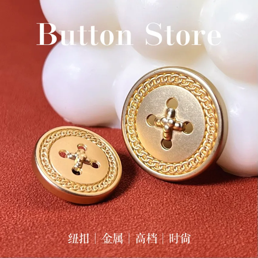 Fried Dough Twists Cross Four Eye Metal Button 18mm Jeans Button Men's and Women's Clothing Decoration 2/5/10PCS
Fried Dough Twists Cross Four Eye Metal Button 18mm Jeans Button Men's and Women's Clothing Decoration 2/5/10PCS