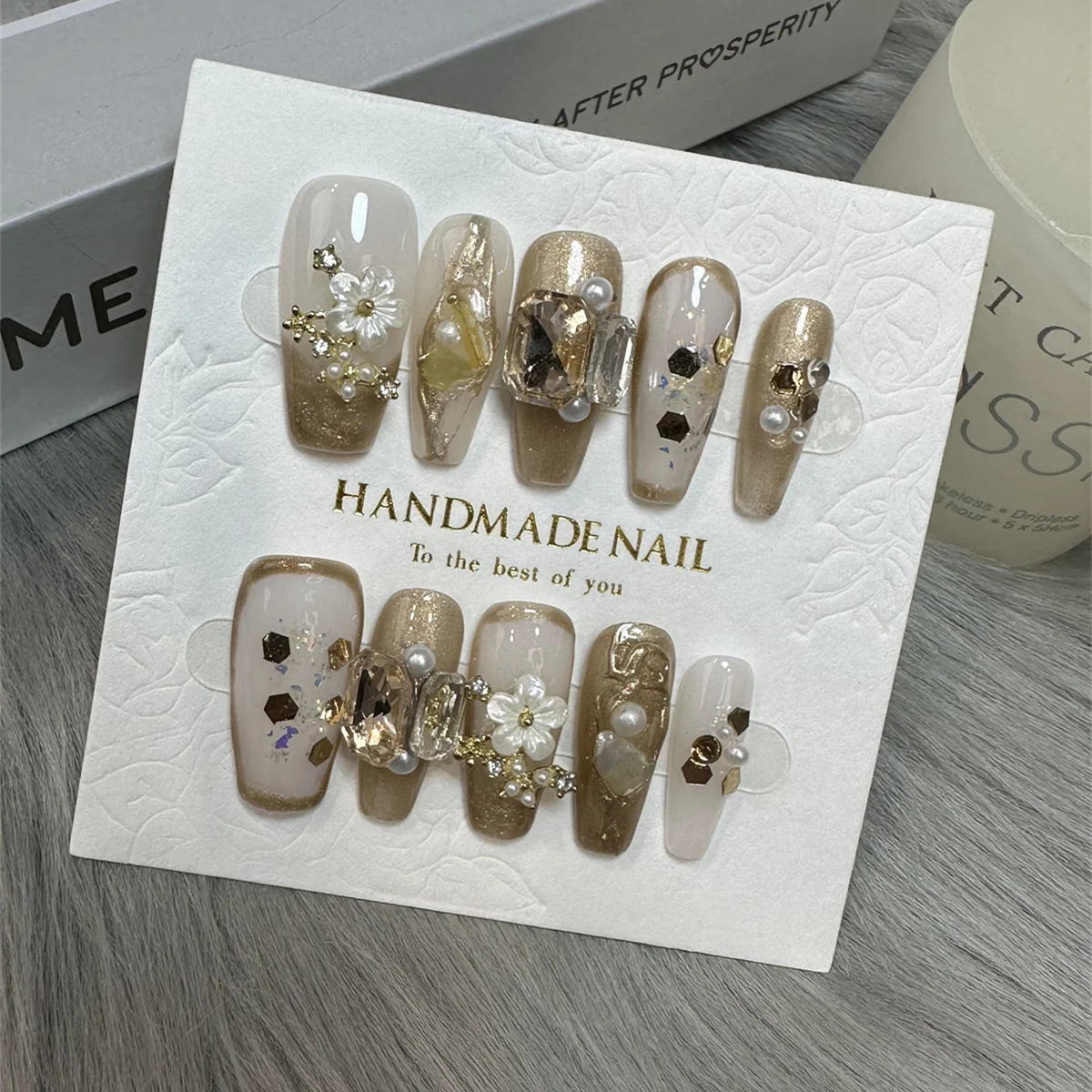 10Pcs Handmade Press on Nails Long Ballet Fake Nails with 3D Rhinestone Design False Nails Full Cover Nail Tips for Daily,Summer
10Pcs Handmade Press on Nails Long Ballet Fake Nails with 3D Rhinestone Design False Nails Full Cover Nail Tips for Daily,Summer