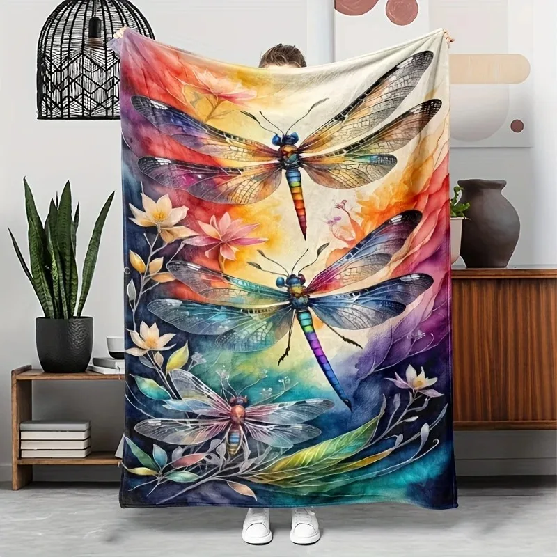 Colorful Dragonfly Pattern Flannel Blanket, Suitable For Sofa, Bed, Lunch Break Blanket, Camping Travel Multipurpose Blanket
Colorful Dragonfly Pattern Flannel Blanket, Suitable For Sofa, Bed, Lunch Break Blanket, Camping Travel Multipurpose Blanket