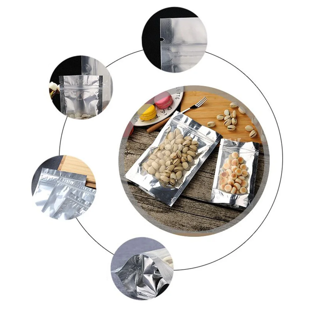 100 Pcs Sealing Bags Food Grade PET PE Material Reclosable Storage Transparent Nuts Seeds Beans Tea Coffee Zipper Bag
100 Pcs Sealing Bags Food Grade PET PE Material Reclosable Storage Transparent Nuts Seeds Beans Tea Coffee Zipper Bag
