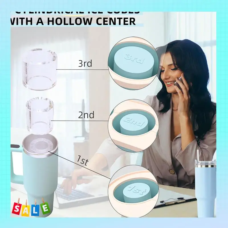 A56X Silicone Ice Square Tray With Lid For 20-40 Oz Tumblers,3 Hollow Cylinder Ice Square Molds For Mug,Reusable Large Durable Y
A56X Silicone Ice Square Tray With Lid For 20-40 Oz Tumblers,3 Hollow Cylinder Ice Square Molds For Mug,Reusable Large Durable Y