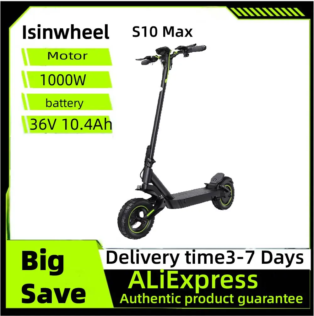 Isinwheel S10 Max Foldable Electric Scooter 48V 15Ah Battery 10'' pneumatic off road tire Adult E-scooter
Isinwheel S10 Max Foldable Electric Scooter 48V 15Ah Battery 10'' pneumatic off road tire Adult E-scooter