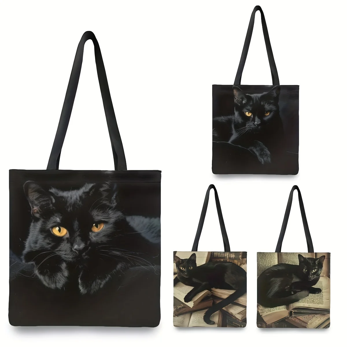 Chic Black Cat Pattern Shoulder Bag - Lightweight, Versatile Shopping & Storage Tote, 40X40cm
Chic Black Cat Pattern Shoulder Bag - Lightweight, Versatile Shopping & Storage Tote, 40X40cm