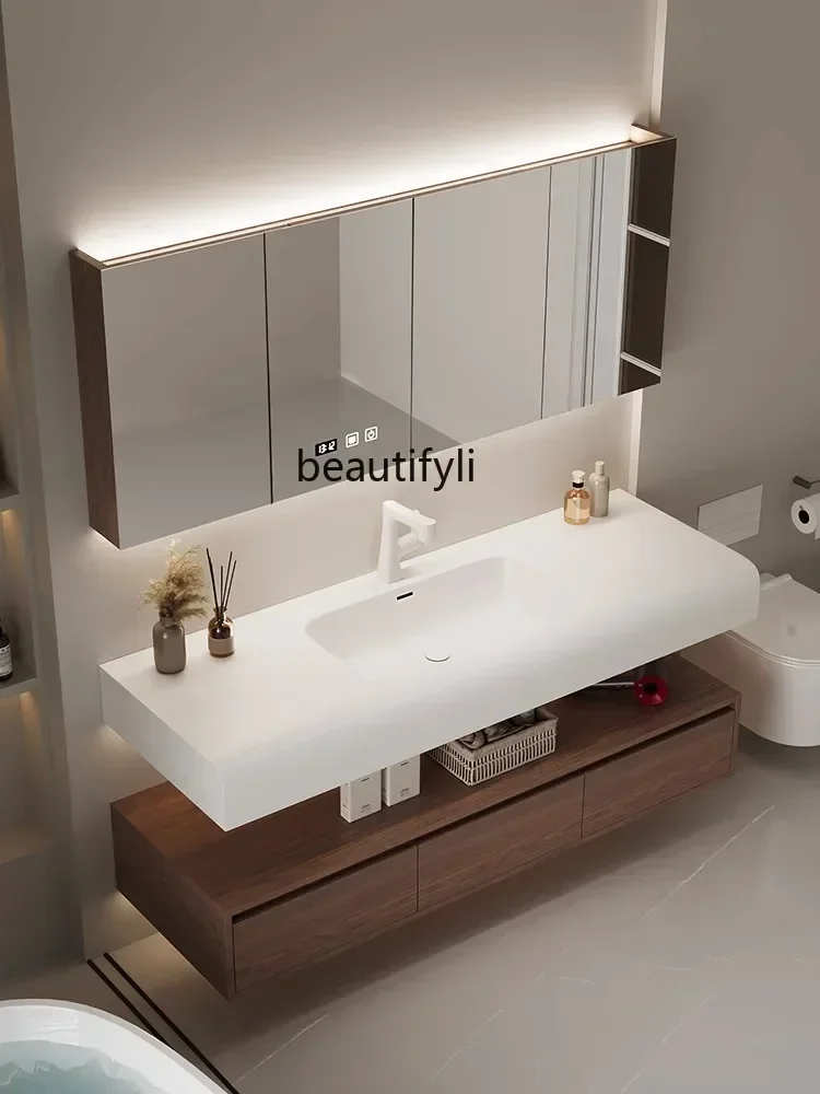A Walnut Bathroom Cabinet Chinese Keliai Whole Washbin Bathroom Table Hand Washing Bathroom Cabinet Combination Customization
A Walnut Bathroom Cabinet Chinese Keliai Whole Washbin Bathroom Table Hand Washing Bathroom Cabinet Combination Customization