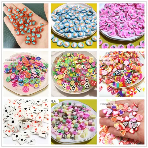 20g 10mm Flower Polymer Clay Slices for DIY Crafts Plastic Klei Mud Particles Plum Blossom Clays