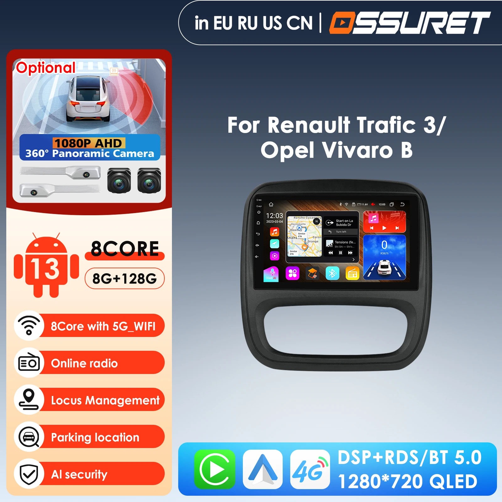 9" 10.33'' Pro AI Android Auto Radio for Renault Trafic 3 2014-2021 for Opel Vivaro B 2014-2018 Carplay Car Multimedia GPS 2din
9" 10.33'' Pro AI Android Auto Radio for Renault Trafic 3 2014-2021 for Opel Vivaro B 2014-2018 Carplay Car Multimedia GPS 2din