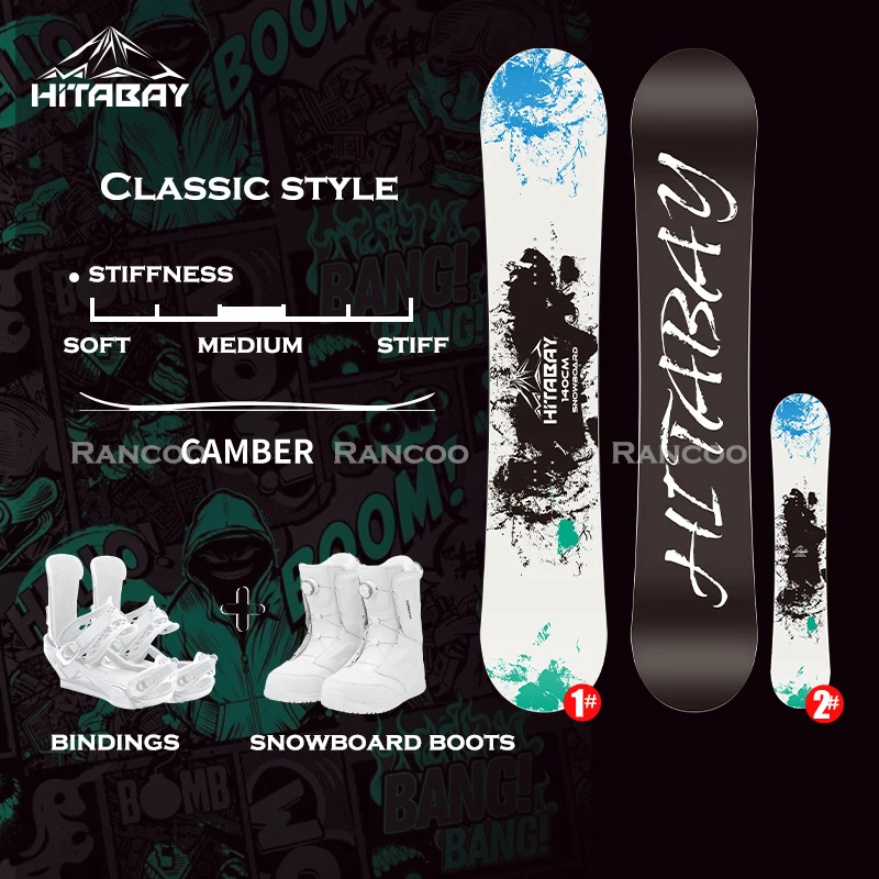 Freestyle Snowboard Custom Design Snow Board Park Camber Wood Core Snowboard for Winter Sports
Freestyle Snowboard Custom Design Snow Board Park Camber Wood Core Snowboard for Winter Sports