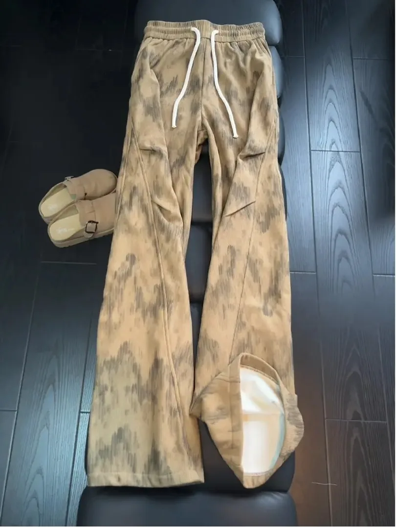 Мужские вельветовые брюки American Sle с плиссировкой и эффектом тай-дай, осенне-зимние, на флисовой подкладке, теплые, прямого кроя, свободные, повседневные
Мужские вельветовые брюки American Sle с плиссировкой и эффектом тай-дай, осенне-зимние, на флисовой подкладке, теплые, прямого кроя, свободные, повседневные