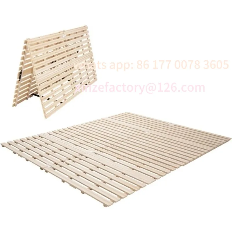 Customizable Wood Half-Fold-Type Slatted Bed for Floor Futon Mattress, Unpainted Floor Sleep Bedding
Customizable Wood Half-Fold-Type Slatted Bed for Floor Futon Mattress, Unpainted Floor Sleep Bedding
