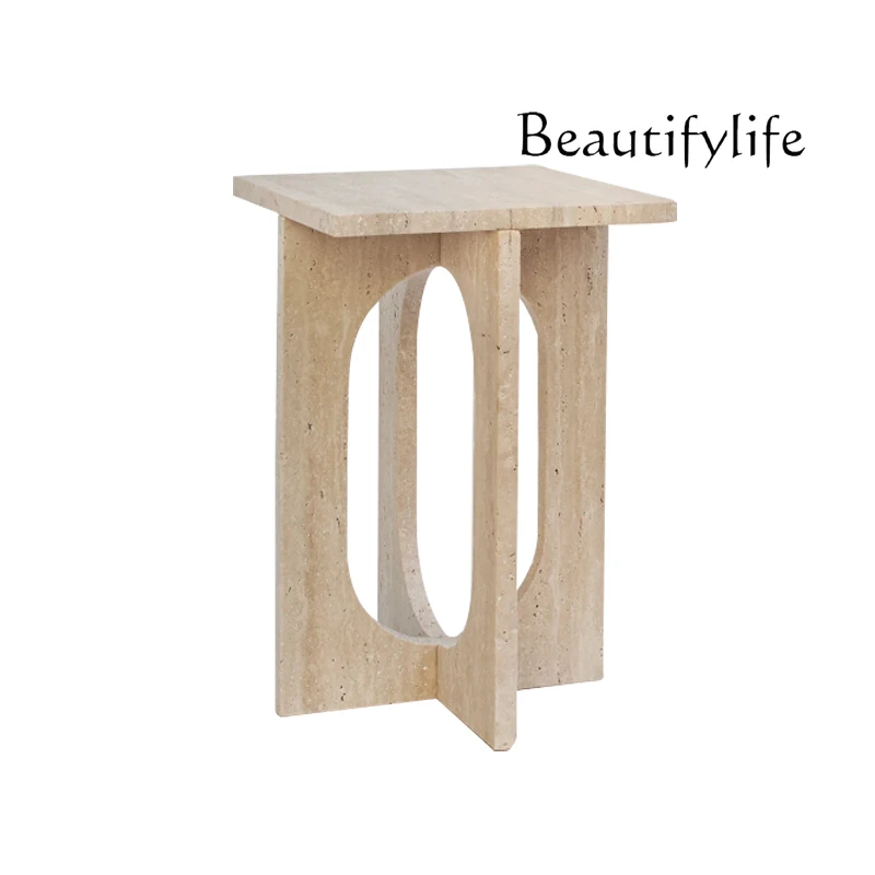 Wabi Sand Wind Natural Travertine Sofa Side Table Living Room Household Small Coffee Table Bedroom Bedside Square Side Table
Wabi Sand Wind Natural Travertine Sofa Side Table Living Room Household Small Coffee Table Bedroom Bedside Square Side Table