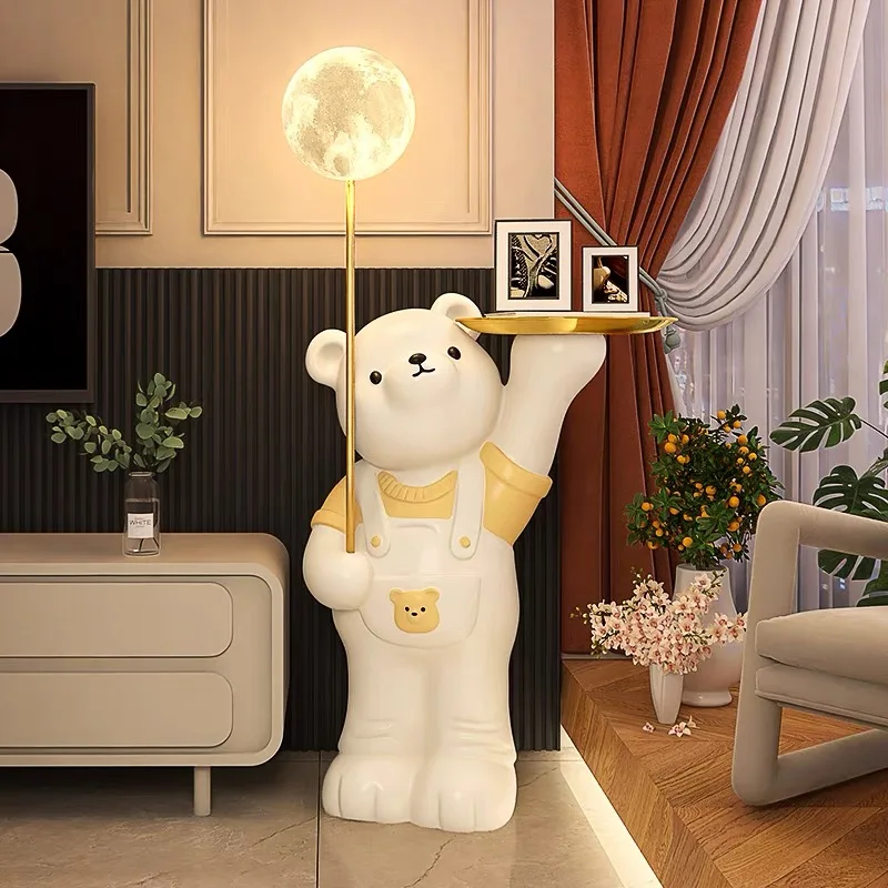 Modern Cream Style Home Decoration Cartoon Bear Statue Tray Ornament Creative Living Room Accessories Sofa Bedside Storage Rack
Modern Cream Style Home Decoration Cartoon Bear Statue Tray Ornament Creative Living Room Accessories Sofa Bedside Storage Rack