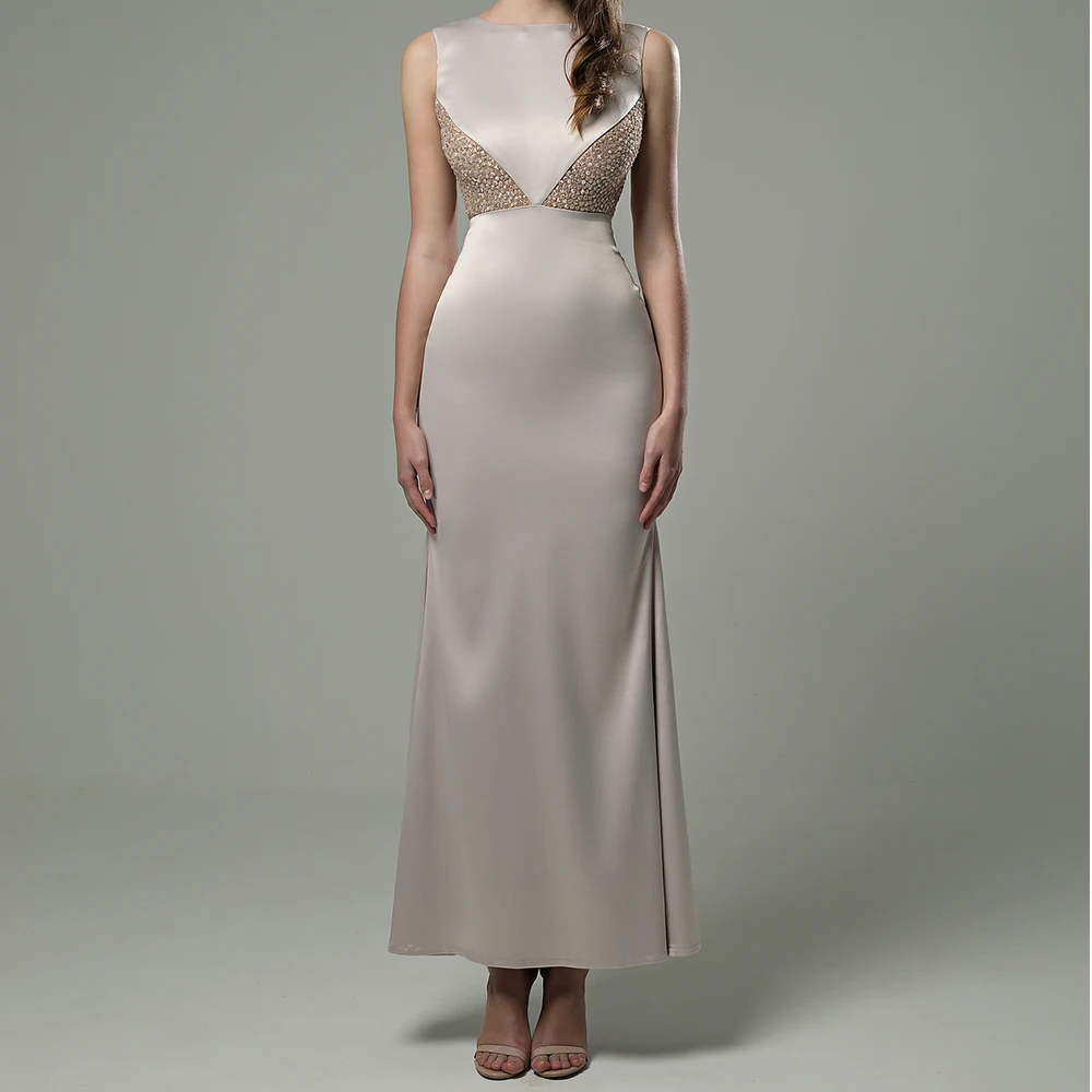 Customized Luxury Crystal Off The Shoulder Satin Evening Dress Modern Straight Ankle-Length O-neck Sleeveless Homecomi
Customized Luxury Crystal Off The Shoulder Satin Evening Dress Modern Straight Ankle-Length O-neck Sleeveless Homecomi