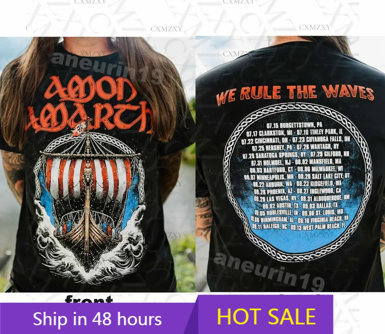 Amon-Amarth 2025 US Tour 100% Cotton T-shirt
Amon-Amarth 2025 US Tour 100% Cotton T-shirt