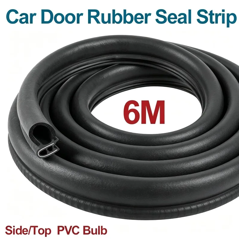 For Car Door Boat Home Sealants Kit Universal Car Door Rubber Seal Strip 6M Soundproof Sealing Strips with Side/Top PVC Bulb
For Car Door Boat Home Sealants Kit Universal Car Door Rubber Seal Strip 6M Soundproof Sealing Strips with Side/Top PVC Bulb