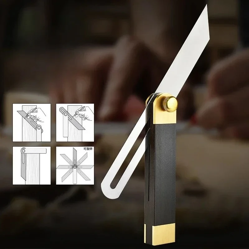 With Ebony Wooden Handle Level Measuring Tool Gauge Woodworking Marking Ruler Adjustable Angle Gauges Square Sliding T-Bevel
With Ebony Wooden Handle Level Measuring Tool Gauge Woodworking Marking Ruler Adjustable Angle Gauges Square Sliding T-Bevel