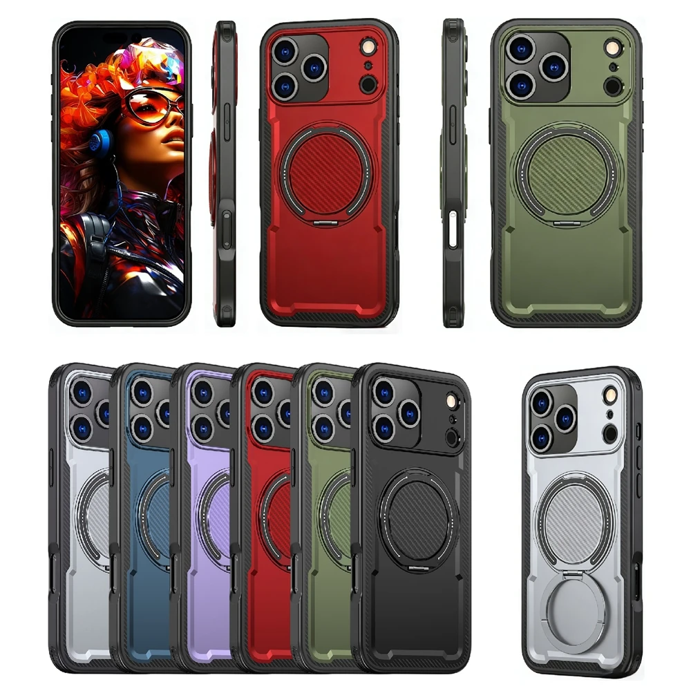 Premium Magnetic Sagsafe 360° Rotate Bracket Phone Case For iphone 17 Air 16 15 14 13 12 11 XR Pro Max Plus Wireless Charging
Premium Magnetic Sagsafe 360° Rotate Bracket Phone Case For iphone 17 Air 16 15 14 13 12 11 XR Pro Max Plus Wireless Charging