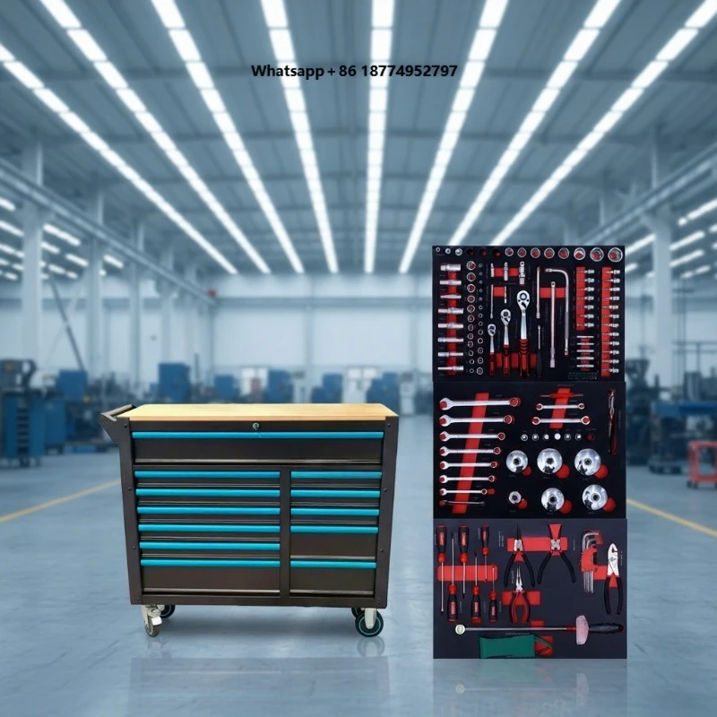 12 Drawer Tool Trolley 3 Layer CRV 158pcs Hand Tool Sets Car Repair Hand Operated Professional Mechanics Hard Case Tool Set
12 Drawer Tool Trolley 3 Layer CRV 158pcs Hand Tool Sets Car Repair Hand Operated Professional Mechanics Hard Case Tool Set