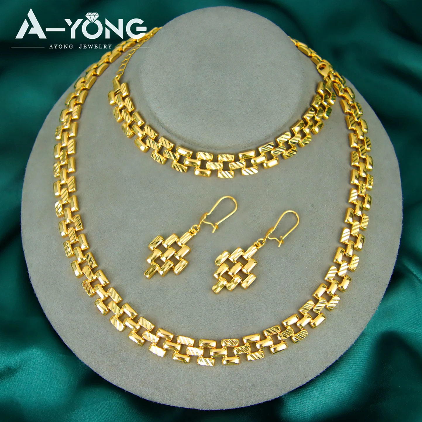 Newest Nigeria Wedding Jewelry Set 21k Gold Plated Fashion Bamboo Knot Necklace Ethiopia Women Bridal Luxury Vintage Jewelrys
Newest Nigeria Wedding Jewelry Set 21k Gold Plated Fashion Bamboo Knot Necklace Ethiopia Women Bridal Luxury Vintage Jewelrys