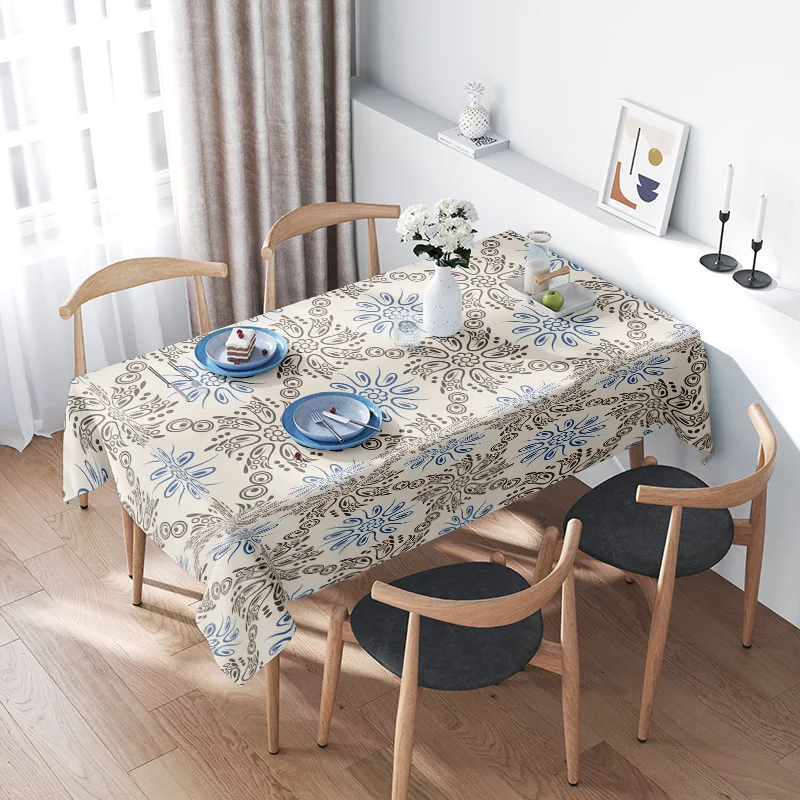 Modern Floral Tablecloth Set Elegant Printed Reversible Table Linens for Dining Room Decor Washable Durable (Blue/White) 160x240
Modern Floral Tablecloth Set Elegant Printed Reversible Table Linens for Dining Room Decor Washable Durable (Blue/White) 160x240