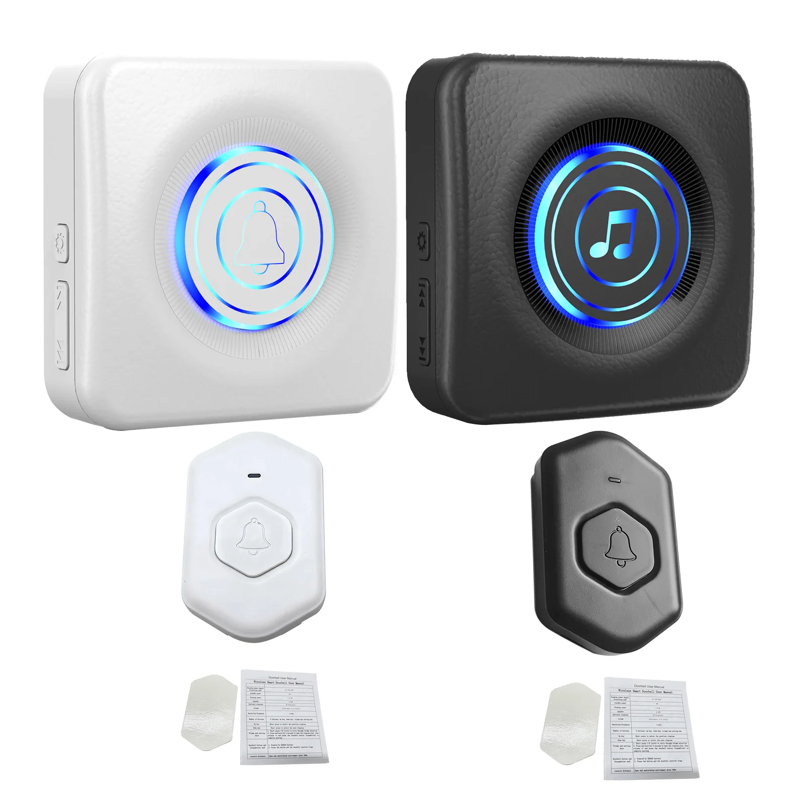 Wireless Smart Doorbell 590ft Range IP55 Rainproof 38 Chimes 8 Volume Levels 433MHz Frequency with Built in Battery for Security
Wireless Smart Doorbell 590ft Range IP55 Rainproof 38 Chimes 8 Volume Levels 433MHz Frequency with Built in Battery for Security