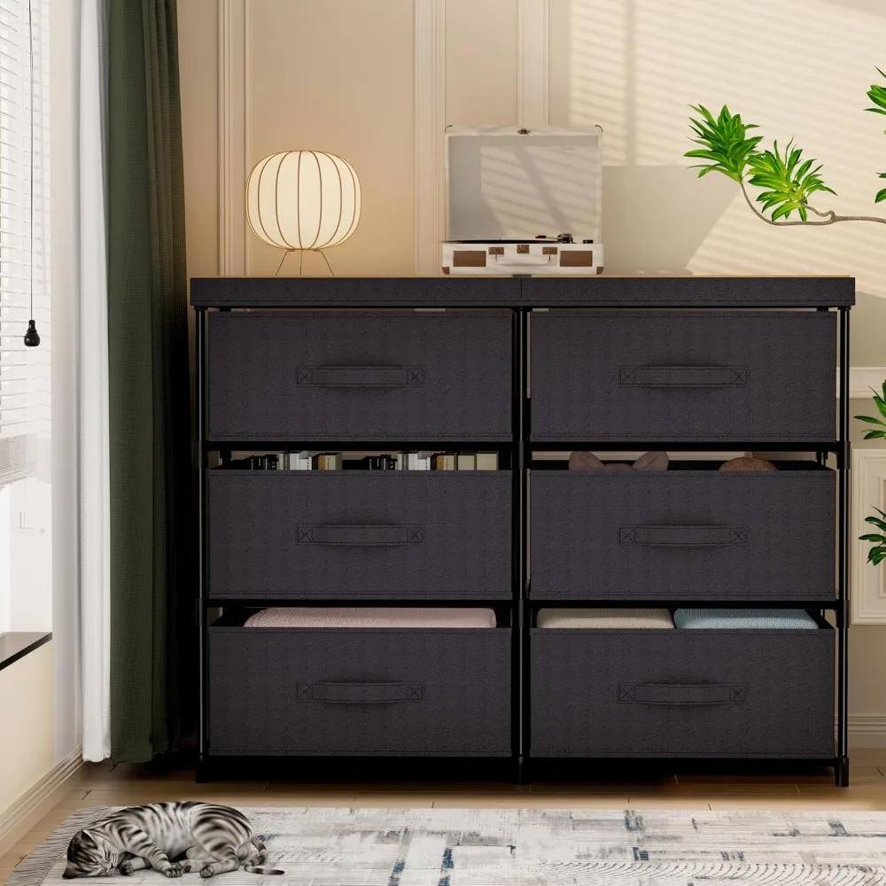 Dresser with 6 Fabric Drawer Stand Desktop Sturdy Metal Plastic Support Tube Cube Storage Cabinet for Bedroom Organization Dorm
Dresser with 6 Fabric Drawer Stand Desktop Sturdy Metal Plastic Support Tube Cube Storage Cabinet for Bedroom Organization Dorm