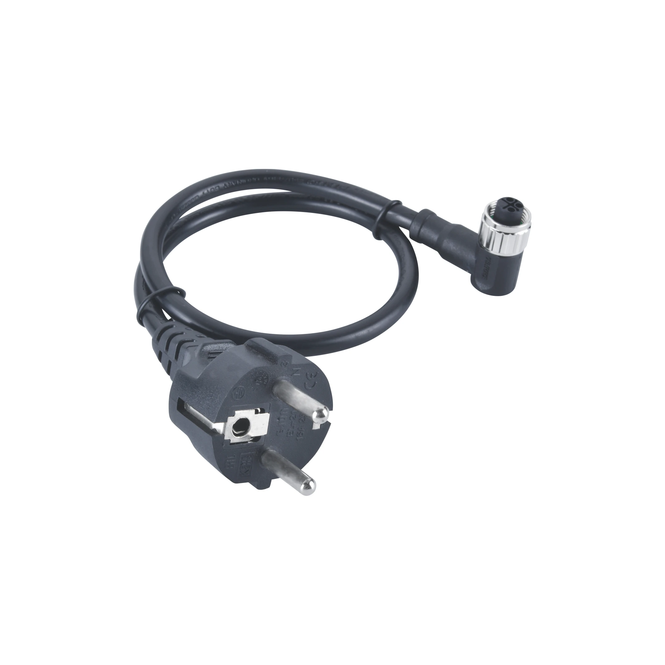 M12 S Code Connector 3pin Right Angled Female to CEE 7/7 Straight Power Plug Molded PVC 0.5m 16AWG Cable
M12 S Code Connector 3pin Right Angled Female to CEE 7/7 Straight Power Plug Molded PVC 0.5m 16AWG Cable