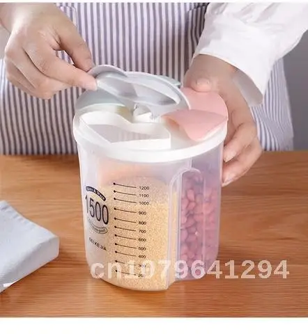 Home Kitchen Sealed Storage Box Cereal Dispenser Food Storage Tank Rotating Dry Food Cups Container Case Flour Grain Storage Box
Home Kitchen Sealed Storage Box Cereal Dispenser Food Storage Tank Rotating Dry Food Cups Container Case Flour Grain Storage Box