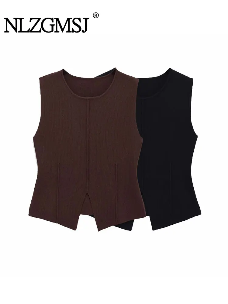 NLZGMSJ Knitted Women Waistcoat 2025 Autumn Sleeveless O Neck Slim Pullover Sweater Vest Female Crop Top Y2K
NLZGMSJ Knitted Women Waistcoat 2025 Autumn Sleeveless O Neck Slim Pullover Sweater Vest Female Crop Top Y2K