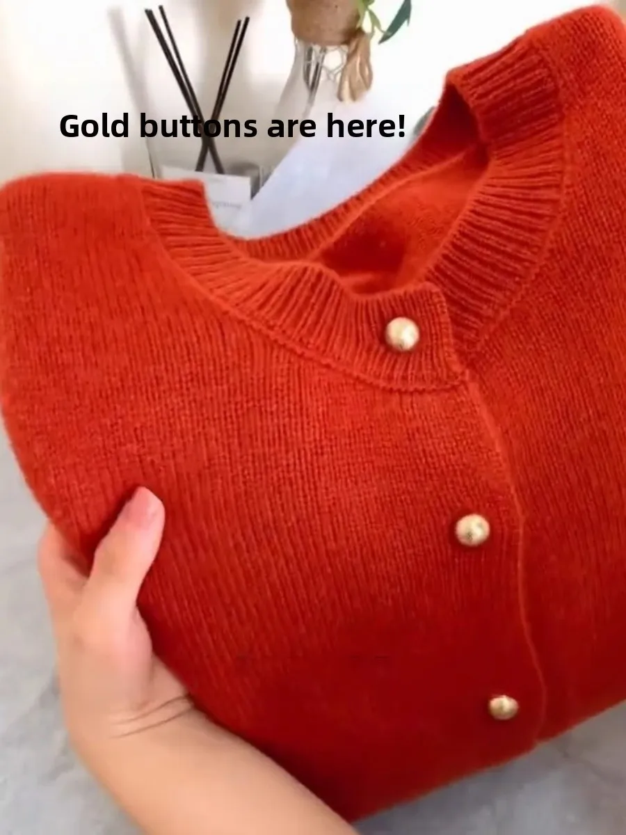 High-End European Style Long Sleeve Knitted Open Cardigan Women's Autumn Winter Soft Cozy Sweater Jacket Heavy Work Gold Buckle
High-End European Style Long Sleeve Knitted Open Cardigan Women's Autumn Winter Soft Cozy Sweater Jacket Heavy Work Gold Buckle