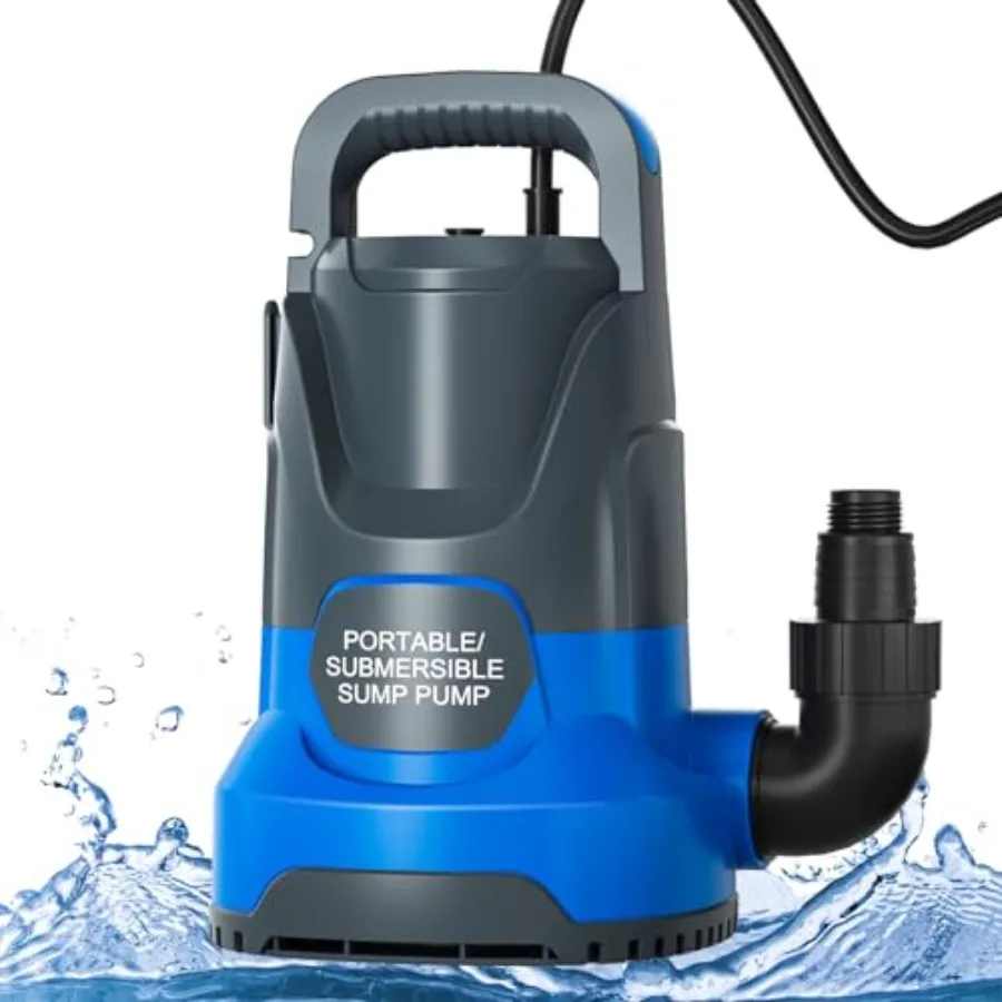 Sump Pump 1HP Submersible Water Pump 3700GPH Electric Portable Transfer Water Pump for Pool Draining Basement, Blue
Sump Pump 1HP Submersible Water Pump 3700GPH Electric Portable Transfer Water Pump for Pool Draining Basement, Blue
