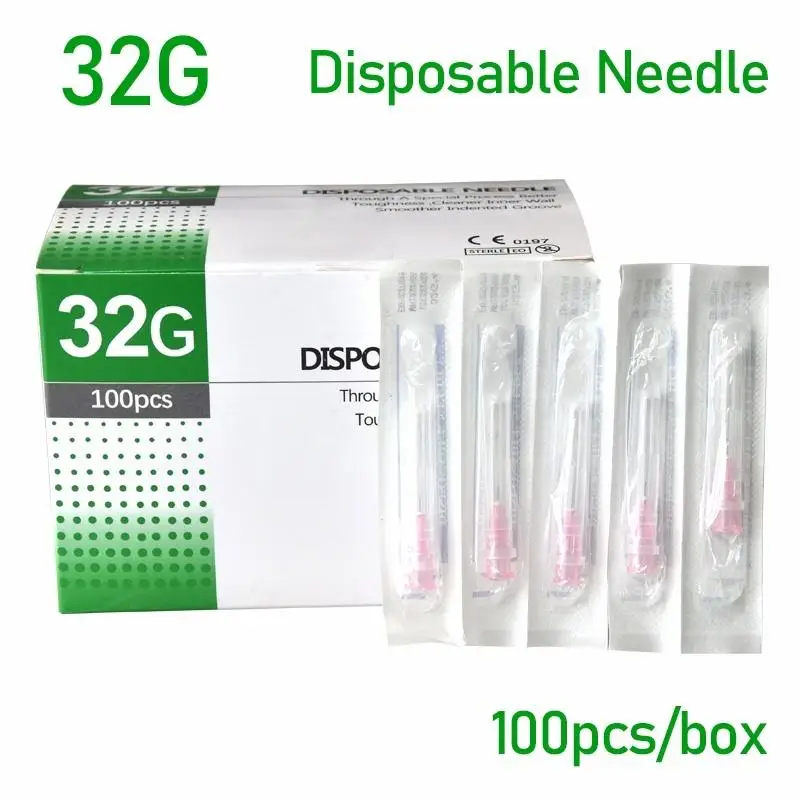 100pcs Painless small needle painless beauty ultrafine 32G * 4mm , 32G * 13mm syringes Korean Needles Eyelid Tools 
100pcs Painless small needle painless beauty ultrafine 32G * 4mm , 32G * 13mm syringes Korean Needles Eyelid Tools