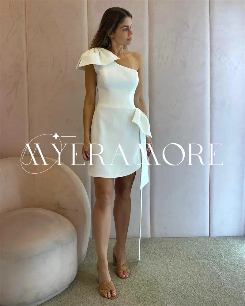 Elegant Satin Short Prom Dresses Bow Strap One Shoulder Homecoming Dresses A-Line Cocktail Gown Customized فساتين سهرة
Elegant Satin Short Prom Dresses Bow Strap One Shoulder Homecoming Dresses A-Line Cocktail Gown Customized فساتين سهرة