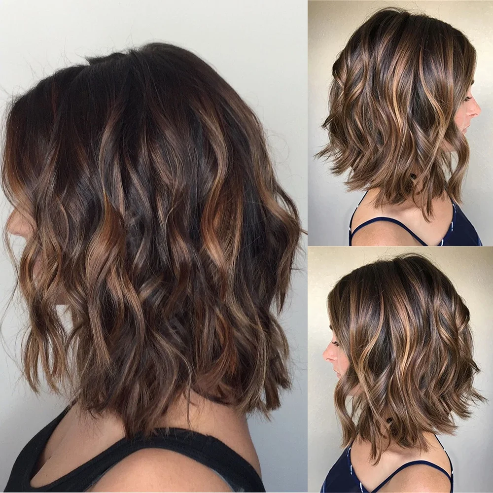 Best Short Hairstyles for Women Balayage Hair Brunette with highlights Short Bob Wig 12Inches Syntheic Fibre 13x4 Lace Front Wig
Best Short Hairstyles for Women Balayage Hair Brunette with highlights Short Bob Wig 12Inches Syntheic Fibre 13x4 Lace Front Wig