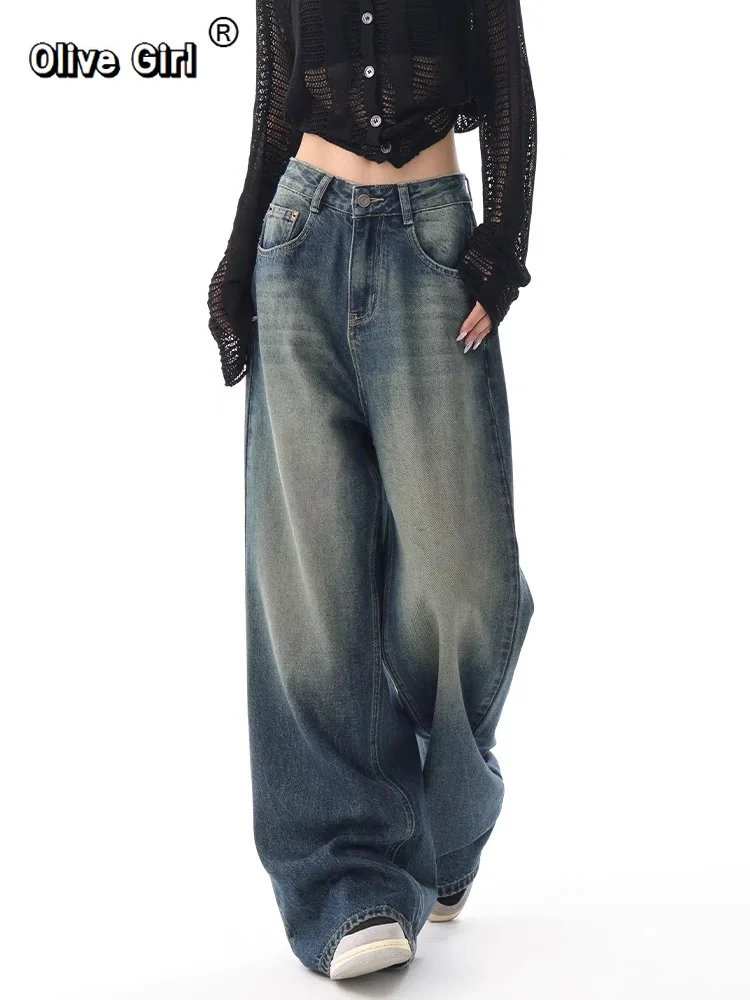 Olivegirl Women's Jeans Vintage Chicly Slim Button Female High Waisted Trousers American Basic Simple Casual Fashion Baggy Pant
Olivegirl Women's Jeans Vintage Chicly Slim Button Female High Waisted Trousers American Basic Simple Casual Fashion Baggy Pant
