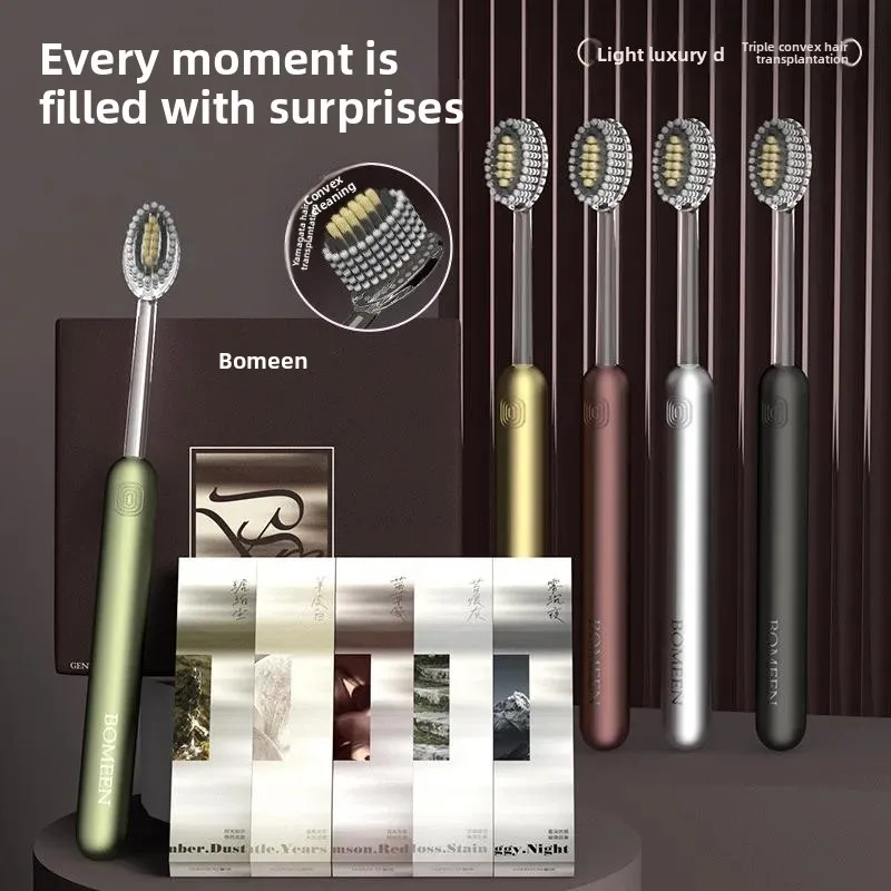 Toothbrush Olive Head Spiral Elastic Soft Hair High end Gingival Protection Adult Home Use Hospitality Independent Packaging
Toothbrush Olive Head Spiral Elastic Soft Hair High end Gingival Protection Adult Home Use Hospitality Independent Packaging