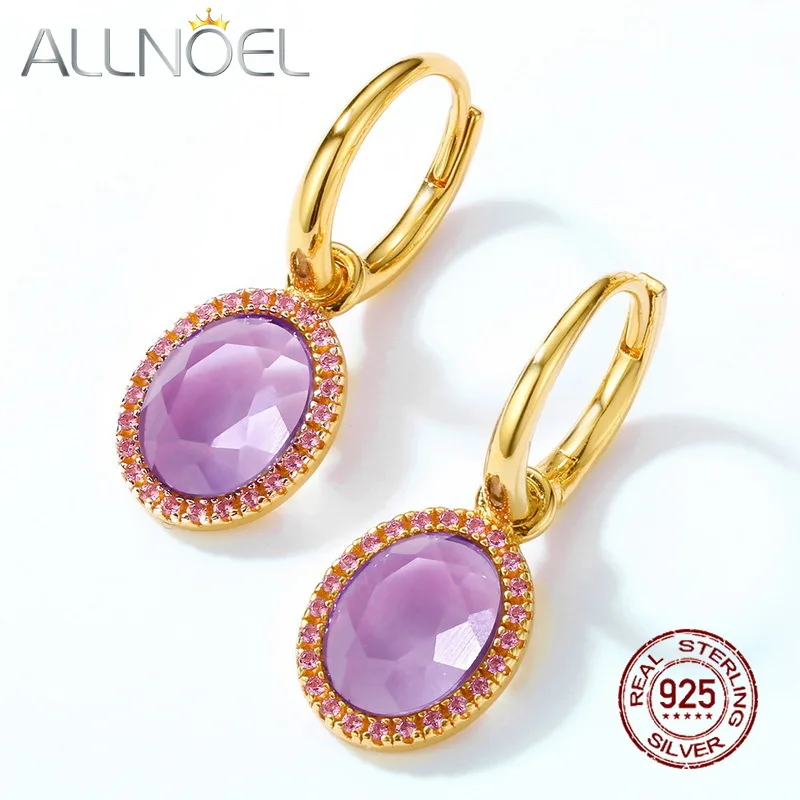 ALLNOEL 925 Sterling Silver Candy Series Oval Cut 7x9mm Synthetic Amethyst Crystal Drop Earrings 10k Gold Plated Fine Jewelry
ALLNOEL 925 Sterling Silver Candy Series Oval Cut 7x9mm Synthetic Amethyst Crystal Drop Earrings 10k Gold Plated Fine Jewelry
