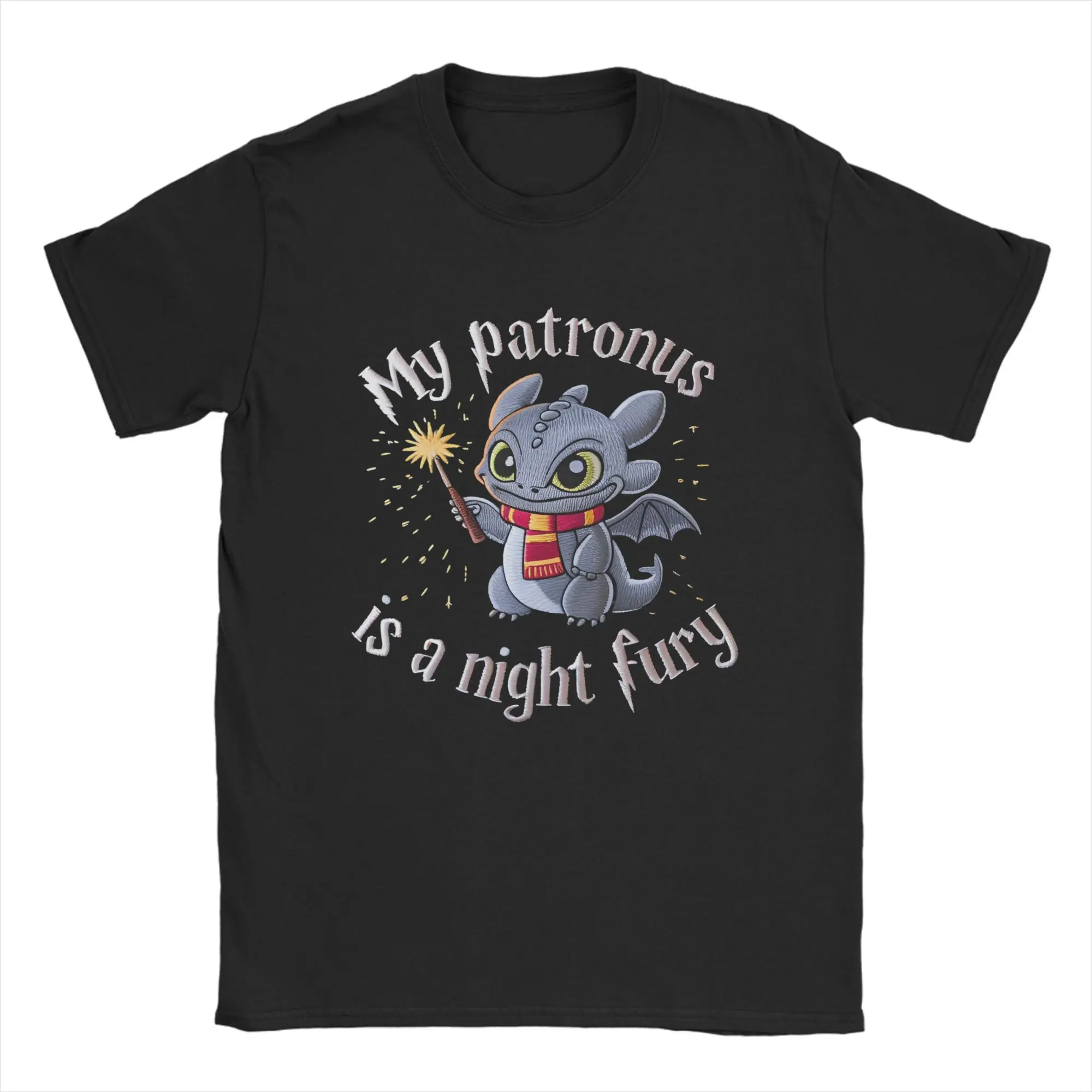 Toothless My Patronus Is A Night Fury HTTYD T Shirt Men's Cotton Tops Retro Round Neck Short Sleeve
Toothless My Patronus Is A Night Fury HTTYD T Shirt Men's Cotton Tops Retro Round Neck Short Sleeve