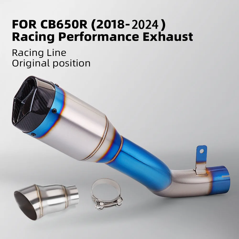 Motorcycle Exhaust Tail Pipe Modify Semi-Blue Carbon Muffler For CBR650R CB650R CB650F CBR650F Escape Upgrade Kit Original Tube
Motorcycle Exhaust Tail Pipe Modify Semi-Blue Carbon Muffler For CBR650R CB650R CB650F CBR650F Escape Upgrade Kit Original Tube