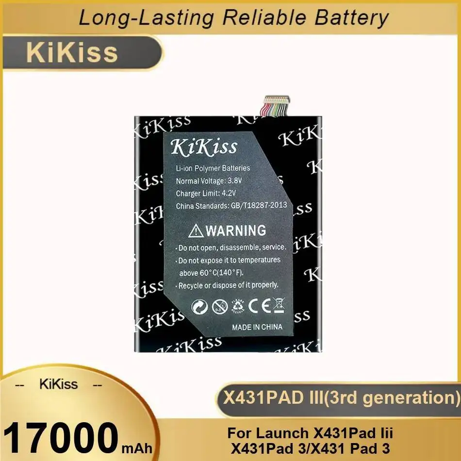 Долговечный 17000 мАч для Launch X431 Pad 3 X431PAD Iii 3-го поколения автомобильный диагностический планшет аккумулятор
Долговечный 17000 мАч для Launch X431 Pad 3 X431PAD Iii 3-го поколения автомобильный диагностический планшет аккумулятор