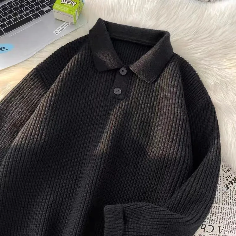 Loose Fit Long Sleeve Knitwear for Men Autumn Winter plus Size 250 Pounds Collared Sweater Hong Kong Style Outerwear Top
Loose Fit Long Sleeve Knitwear for Men Autumn Winter plus Size 250 Pounds Collared Sweater Hong Kong Style Outerwear Top