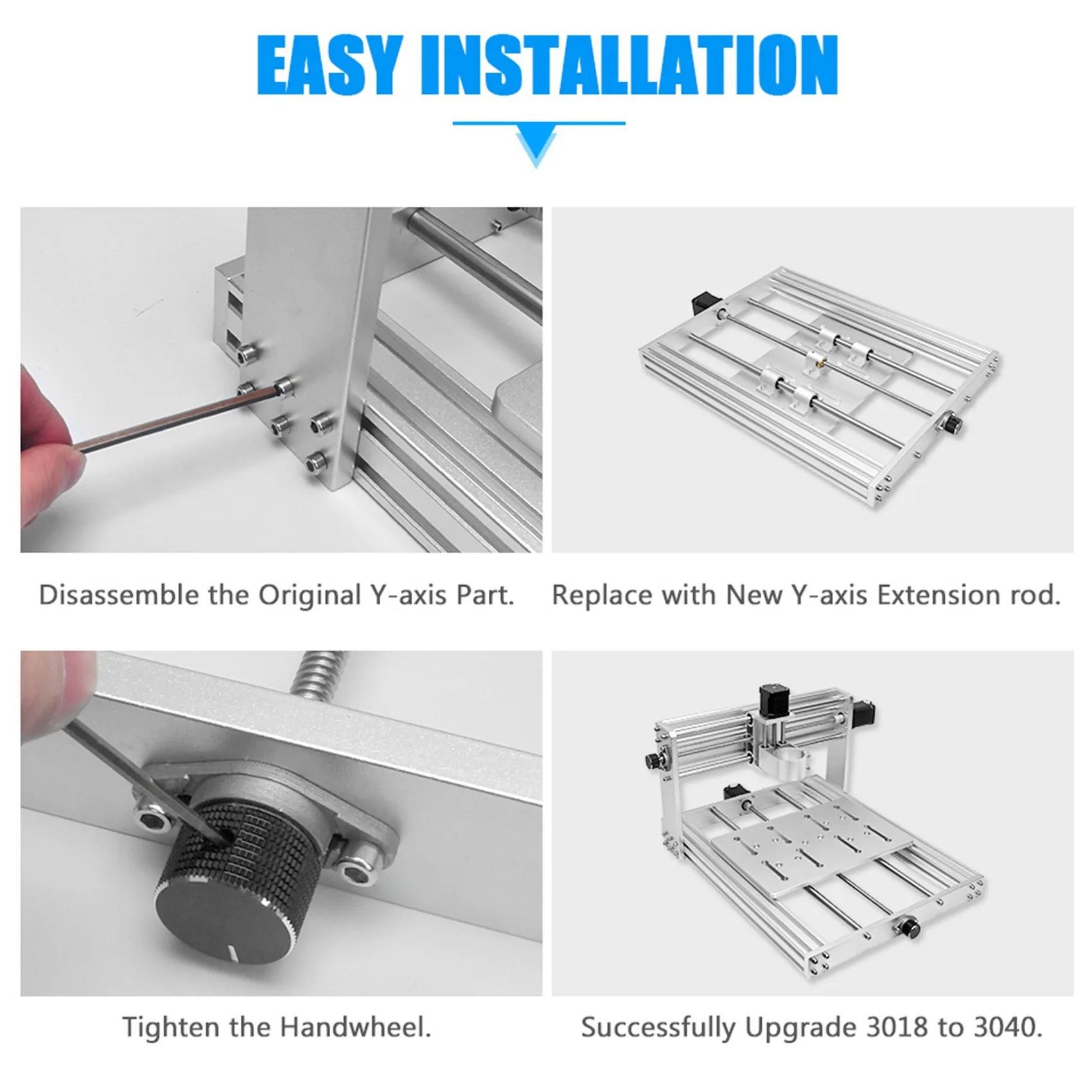 Комплект расширения A89Z CNC 3018, комплект обновления 3018–3040, совместимый с гравировальным фрезерным станком по металлу с ЧПУ 3018 MAX
Комплект расширения A89Z CNC 3018, комплект обновления 3018–3040, совместимый с гравировальным фрезерным станком по металлу с ЧПУ 3018 MAX