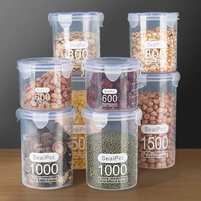 Sealed Storage Box Transparent Kitchen Food Grain Organizer Storage Tank Plastic Large capacity Moisture-proof Sealed Jars
Sealed Storage Box Transparent Kitchen Food Grain Organizer Storage Tank Plastic Large capacity Moisture-proof Sealed Jars